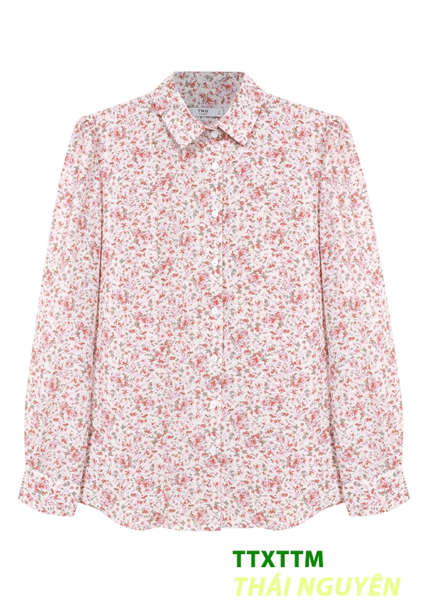 SM chiffon hoa nhí hồng S581