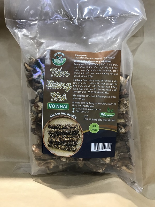 Nấm hương khô Võ Nhai túi 200g