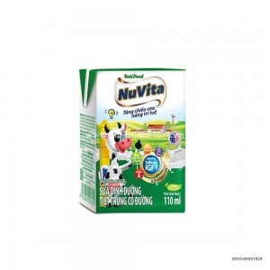 Sữa Tươi Tiệt Trung Nuti Vita 110ml Có Đường