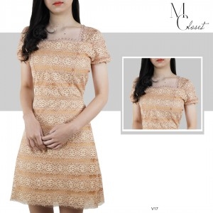 Váy Ren Be cổ vuông
