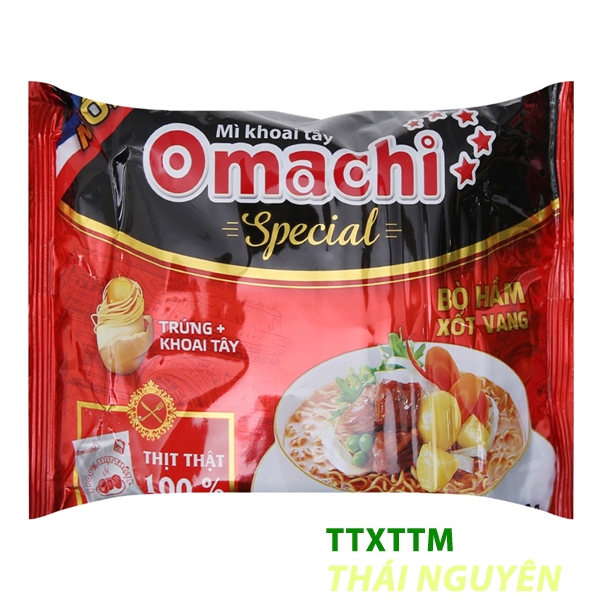 Mỳ Omachi Xốt Bò Hầm có thịt