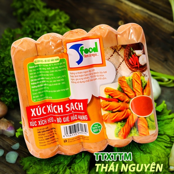 Xúc xích heo+bò gié hảo hạng