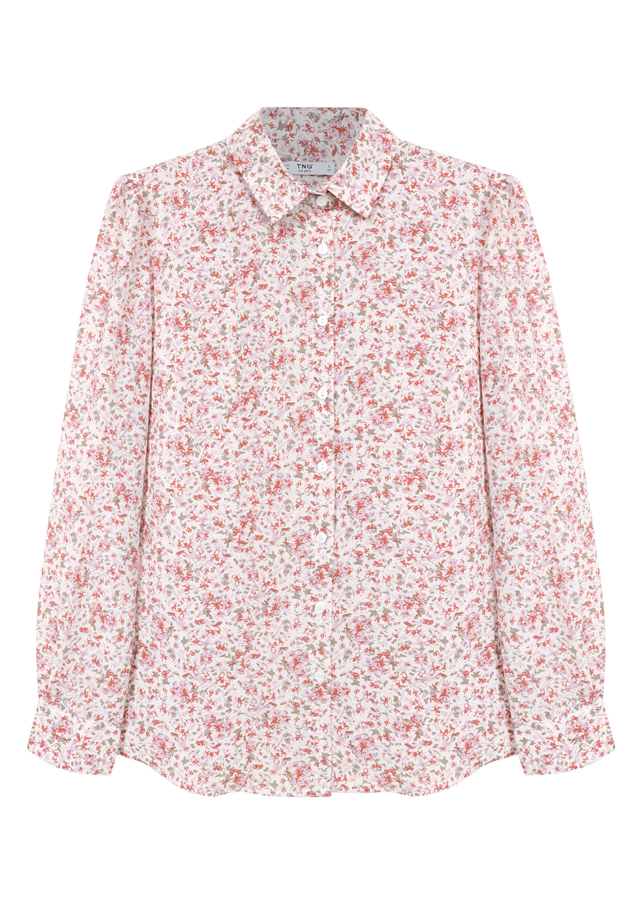 SM chiffon hoa nhí hồng S581