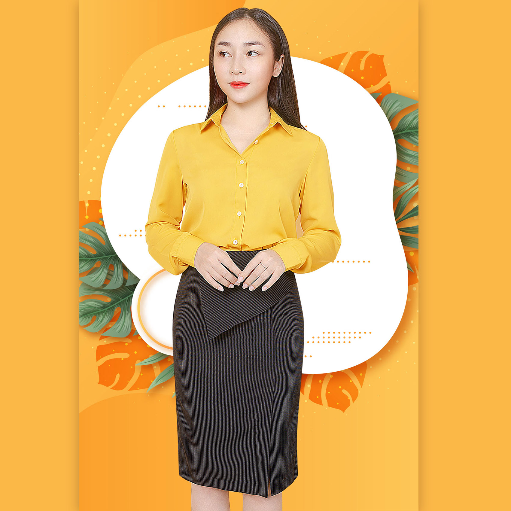 SM chiffon vàng S461