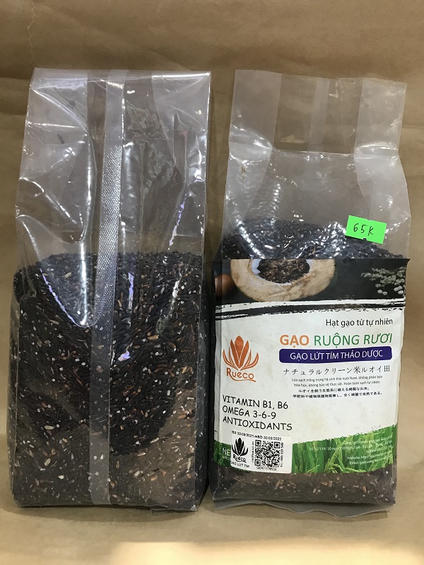 Gạo ruộng rươi (Gạo lứt tím thảo dược) 1kg