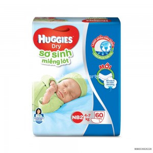 Miếng Lót Huggies NB2 60 miếng Cho Bé Từ 4 - 7kg