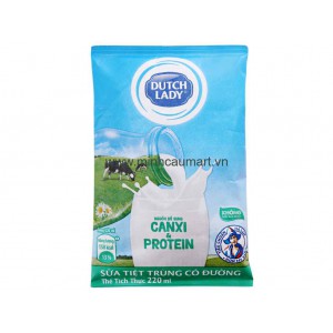 Bịch Sữa Tươi Tiệt Trùng Cô Gái Hà Lan 220ml Có Đường