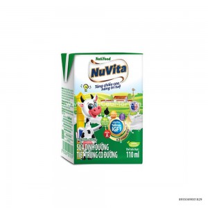 Sữa Tươi Tiệt Trung Nuti Vita 110ml Có Đường