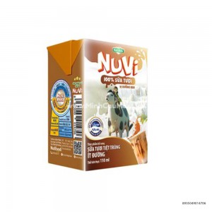 Sữa Tươi Tiệt Trùng Nuvi 100% Ít Đường Vị Socola 110ml