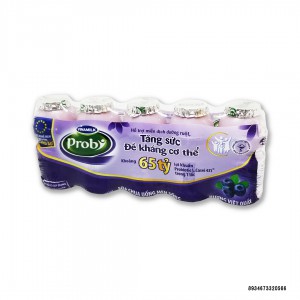 Sữa Chua Men Sống Probi Vinamilk 65ml Vỉ 5 Chai Hương VIệt Quất