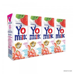 Sữa Chua Uống Tiệt Trùng Vinamilk Yomilk 170ml Hương Dâu