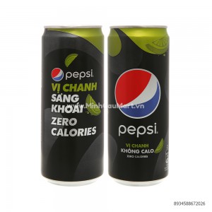 Pepsi Vị Chanh Không Calo Lon 330ml