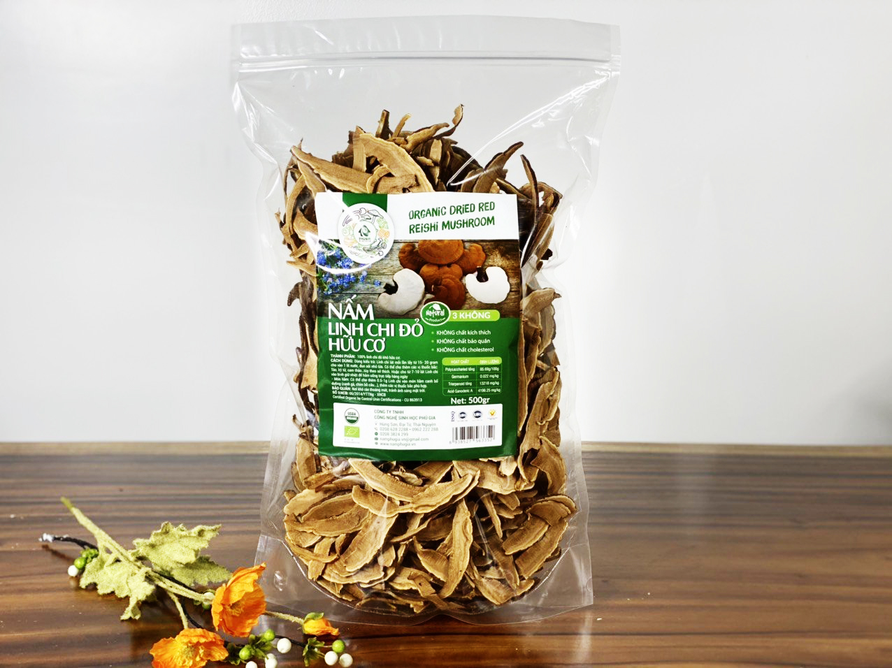 Linh chi đỏ Gói 500g