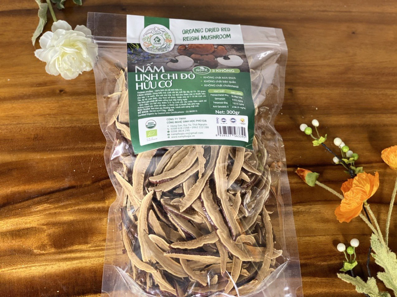 Linh chi đỏ gói 300g