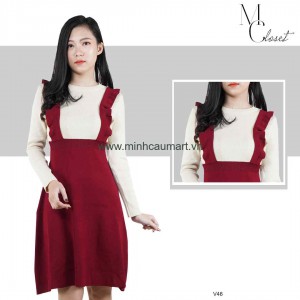 Váy Len Yếm Đỏ
