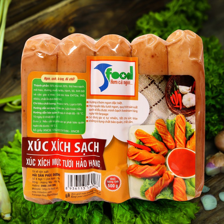 Xúc xích mực tươi hảo hạng